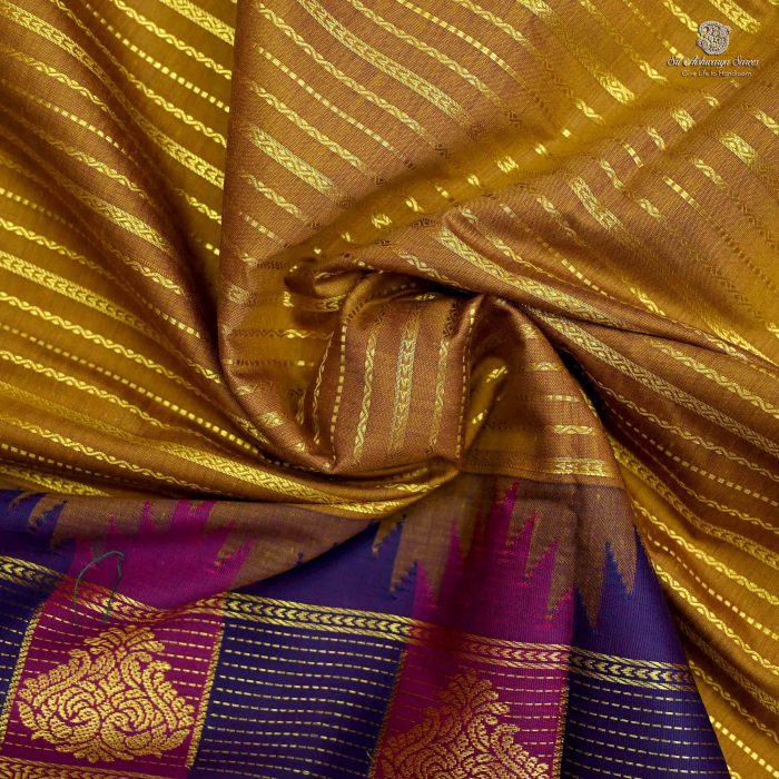 10 Yards Kalyani Cotton Sarees - Golden Brown SASTKC0032475 - Image 2