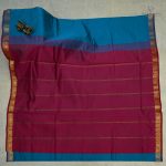 10 Yards Semi Silk Cotton Sarees - Peacock Blue SASPT0032734
