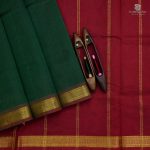 Silk Cotton Sarees Bottle Green Color SAS0032722