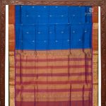 10 Yards Silk Cotton Sarees - Peacock Blue SAST0032998 - Image 4
