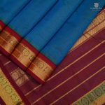 10 Yards Silk Cotton Sarees - Peacock Blue SASTS0033005 - Image 3
