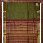 10 Yards Silk Cotton Sarees - Mehendi Green SAST0033010 - Image 4