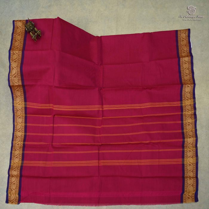 Chettinad Cotton Sarees Deep Pink SASC0033088 - Image 3
