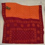 9 Yards Sungudi Cotton Sarees Burnt Orange SASTC0033461