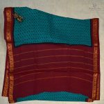 9 Yards Sungudi Cotton Sarees Peacock Green SASTC0033470