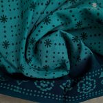 9  Yards Sungudi Cotton Sarees Teal Green  SASTC0033485 - Image 2