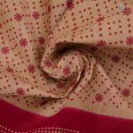 9 Yards Sungudi Cotton Sarees cream Beige   SASTC0033489 - Image 2