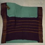 10 Yards Sungudi Cotton Sarees Dark Teal colour SASTC0033494