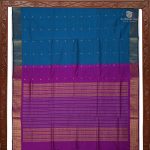 Semi Silk Cotton Sarees – Peacock Blue  SASPC003213 - Image 4