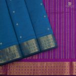 Semi Silk Cotton Sarees – Peacock Blue  SASPC003213