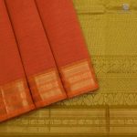 Semi Silk Cotton Sarees –light Orange  SASPC003215