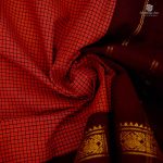 Sungudi Cotton Sarees – Dark Orange  SASC0033441 - Image 2