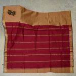10 Yards Semi Silk Cotton Sarees – Light  Brown SASPT0033447