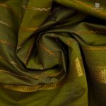 10 Yards Semi Silk Cotton Sarees –Mehandi Green SASPT0033452 - Image 2