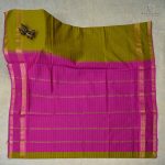 10 Yards Semi Silk Cotton Sarees –Mehnd Green SASPT0033457
