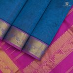 Silk Cotton Sarees Peacock Blue SAS0033144 - Image 3