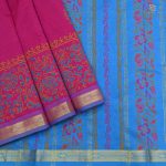 Semi Silk Cotton Printed Sarees –Magenta Pink  SASPC0033601