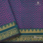 Semi Silk Cotton Printed Sarees –Magenta  SASPC0033612 - Image 3