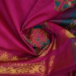 Semi Silk Cotton Printed Sarees –Magenta  SASPC0033612 - Image 2