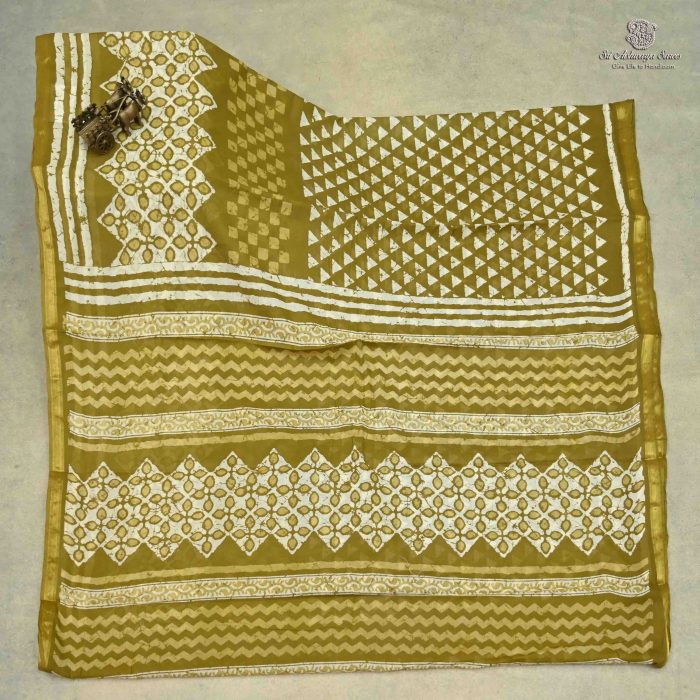 Jaipur Cotton Saree - Light Mehandi SASC00333634 - Image 4