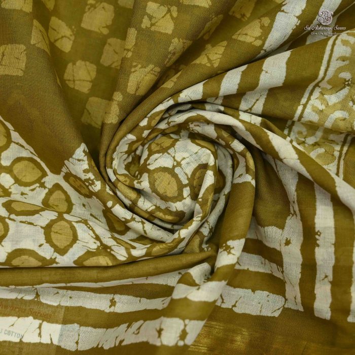Jaipur Cotton Saree - Light Mehandi SASC00333634 - Image 2