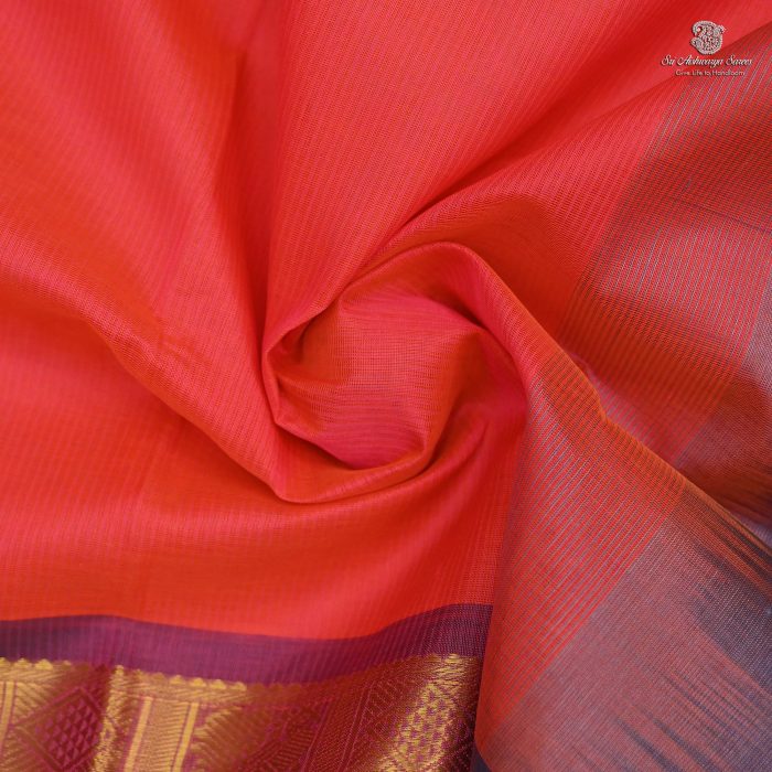 Silk Cotton Sarees Pinkish Red  SAS0033648 - Image 2