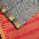 Silk Cotton Saree Grey SAS0033655 - Image 3