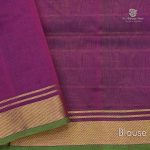 Silk Cotton Saree Green SAS0033657 - Image 4