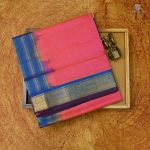 Handloom Silk Cotton Sarees Korvai – Hot Vibrant Pink SAS0033658 - Image 6