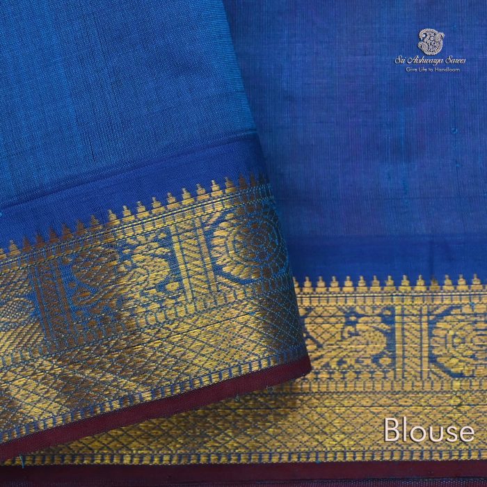 Handloom Silk Cotton Sarees Korvai – Hot Vibrant Pink SAS0033658 - Image 4