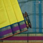 Handloom Silk Cotton Sarees Korvai – Lemon Yellow SAS0033659