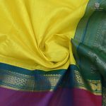 Handloom Silk Cotton Sarees Korvai – Lemon Yellow SAS0033659 - Image 2