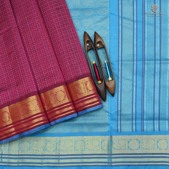 Silk Cotton Sarees  Muthukattam –Berry  Majenta SAS0033667 - Image 1