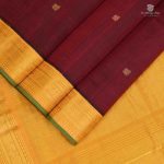 Silk Cotton Sarees Korvai  – Dark Maroon SAS0033678 - Image 3