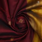 Silk Cotton Sarees Korvai  – Dark Maroon SAS0033678 - Image 2