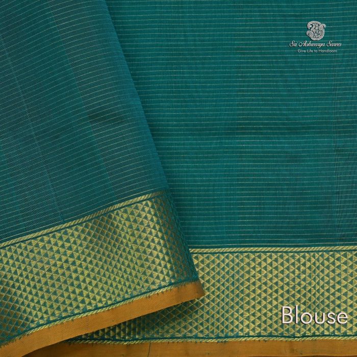 Silk Cotton Sarees Vairaoosi  – Dark Teal  SAS0033682 - Image 4