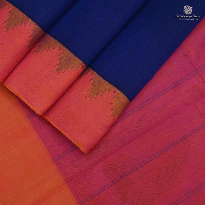Silk Cotton Sarees Korvai – Admiral Blue SAS0033695 - Image 3