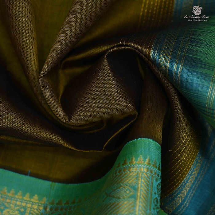 Silk Cotton Sarees – Green Mehandi SAS0033706 - Image 2