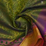 Silk Cotton Printed Sarees – Olive Green SASSC0035724 - Image 2