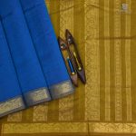 Silk Cotton Sarees Simple – Peacock Blue SAS0033148