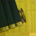 Silk Cotton Saree - Dark Green SAS0033149