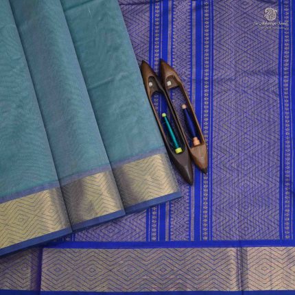 Silk Cotton Saree - Electric Blue SAS0033159