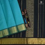 Silk Cotton Saree - Turquoise Blue SAS0033178
