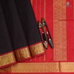 Silk Cotton Saree - Deep Brown SAS0033180