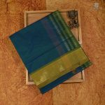 Silk Cotton Saree - Peacock Green SAS0033190 - Image 6