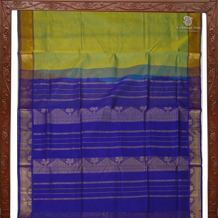 Silk Cotton Saree - Light Green SAS0033193 - Image 5