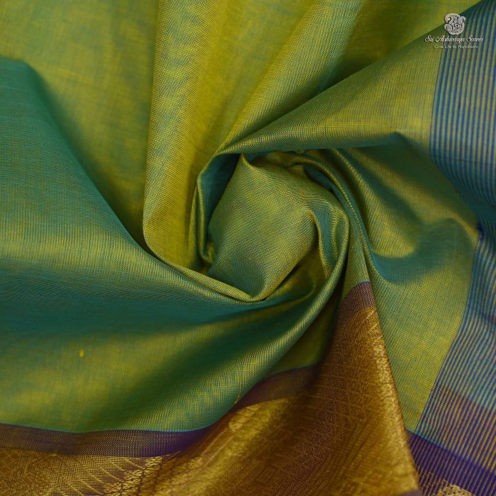 Silk Cotton Saree - Light Green SAS0033193 - Image 2