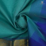 Silk Cotton Sarees Simple – Turquoise Blue SAS0033276 - Image 2
