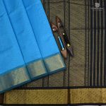 Silk Cotton Saree  Blue Color  SAS0033349