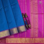 Silk Cotton Saree Blue Color SAS0033354